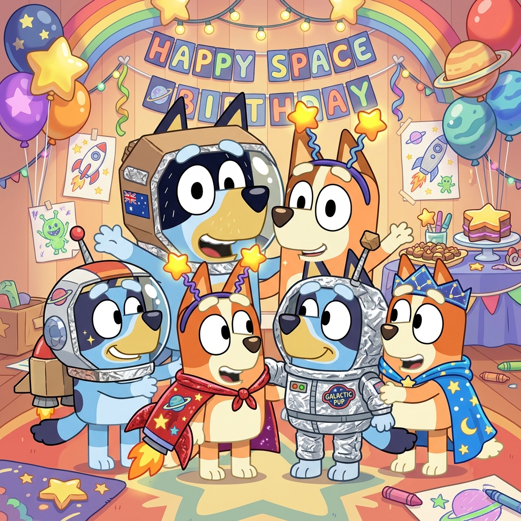 Déguisements Bluey et Espace